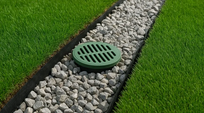 French drain installation
